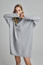 Cashmere dress with stand collar image number 6