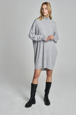 Cashmere dress with stand collar image number 8