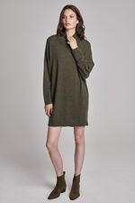 Cashmere dress with stand collar image number 4