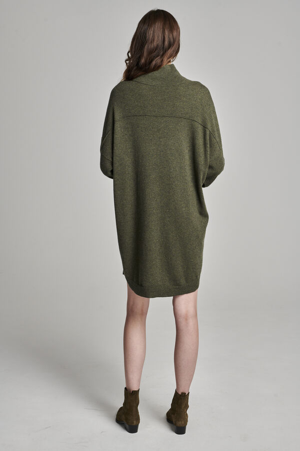 Cashmere dress with stand collar image number 5
