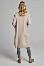 Long open cashmere cardigan with shawl collar image number 4