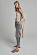 Long open cashmere cardigan with shawl collar image number 10