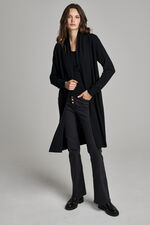 Long open cashmere cardigan with shawl collar image number 2