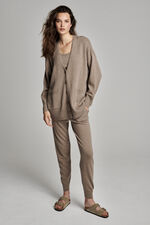 Buttoned loose fit cashmere cardigan image number 3
