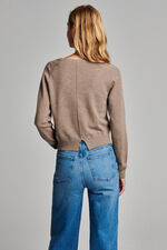 Round neck cashmere cardigan image number 5