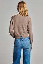 Round neck cashmere cardigan image number 5