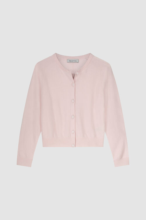 Cashmere vest met ronde hals