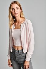 Bio-Kaschmir-Strickjacke mit Rundhalsausschnitt image number 4