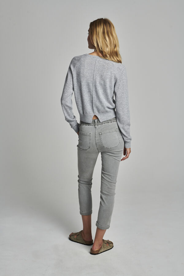 Round neck cashmere cardigan image number 5