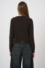 Round neck cashmere cardigan image number 2