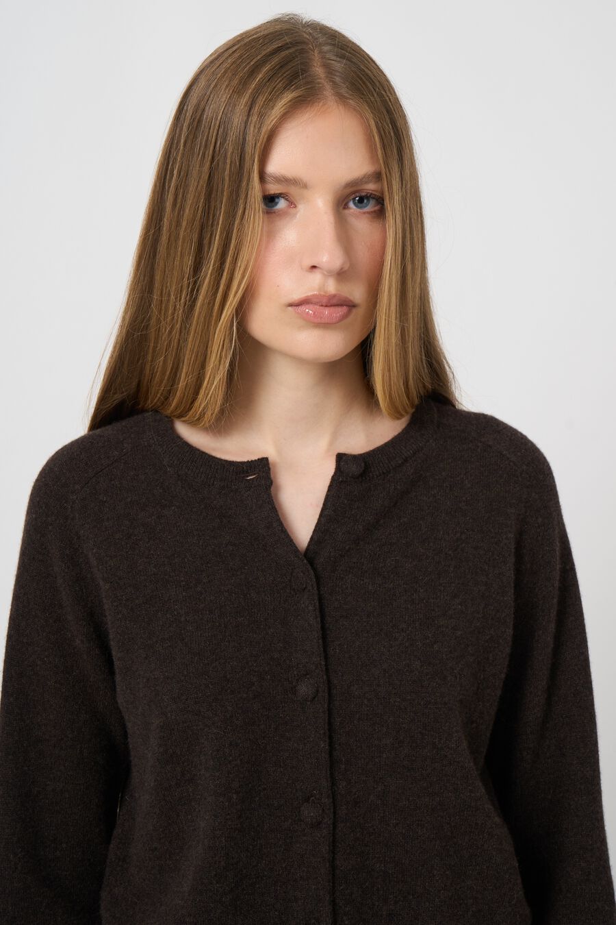 Cashmere vest met ronde hals image number 3