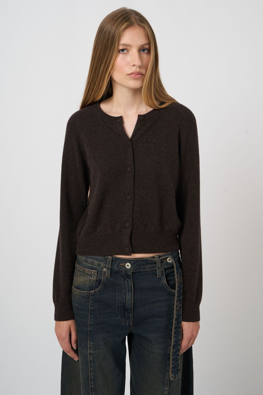 Cashmere vest met ronde hals image number 5