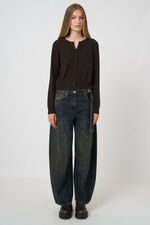 Round neck cashmere cardigan image number 7