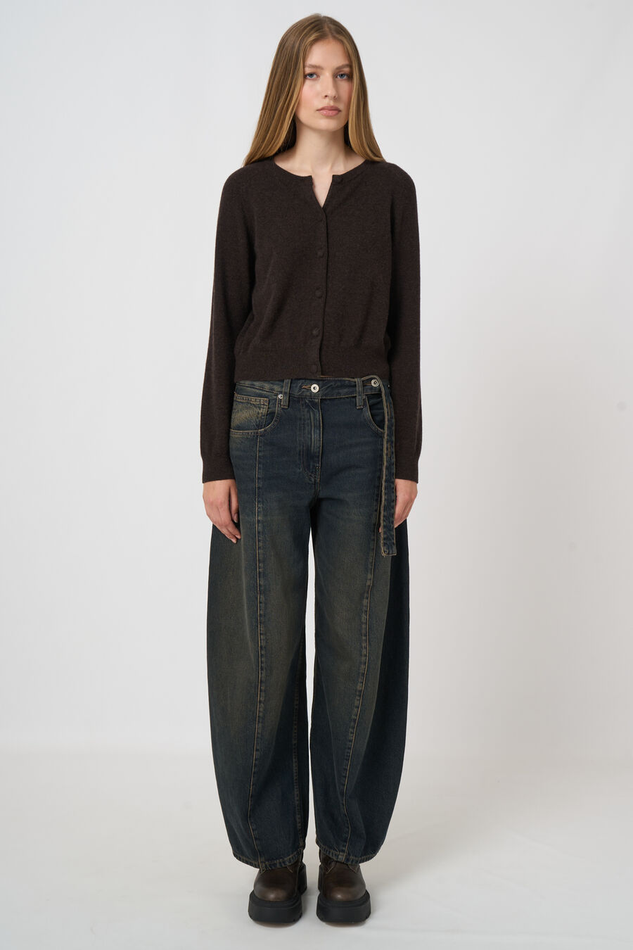 Cashmere vest met ronde hals image number 7
