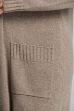 Organic cashmere cardigan with ribbed shawl collar image number 9