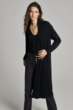 Organic cashmere cardigan with ribbed shawl collar image number 5
