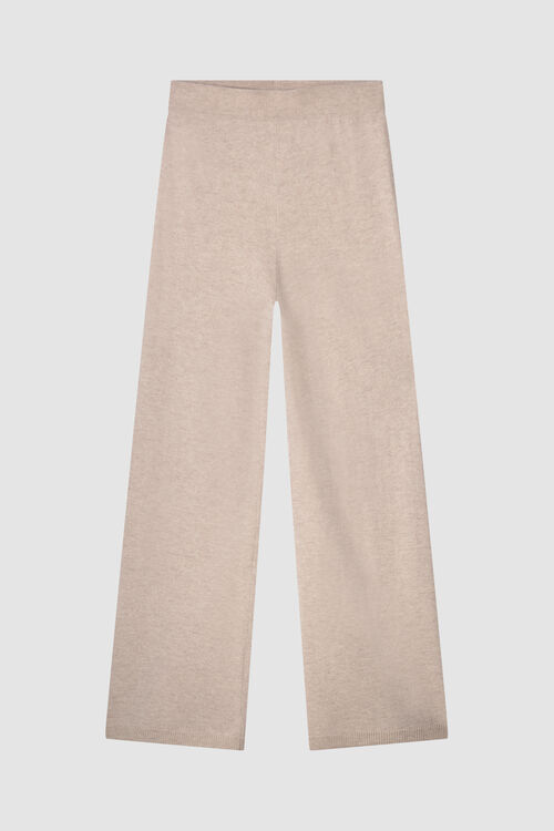 Wijde cashmere broek