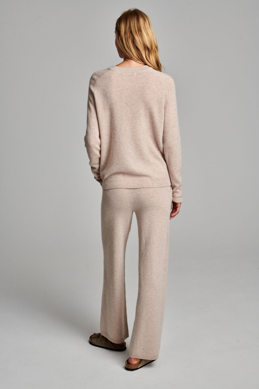 Wijde cashmere broek image number 2