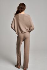 Wijde cashmere broek image number 2