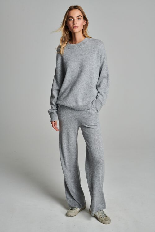 Pantalon large en cachemire biologique