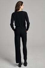 Wide organic cashmere knitted pants image number 3