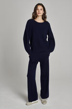 Wide organic cashmere knitted pants image number 4