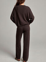 Wide organic cashmere knitted pants image number 2