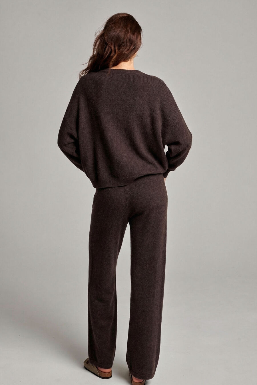 Wijde cashmere broek image number 2