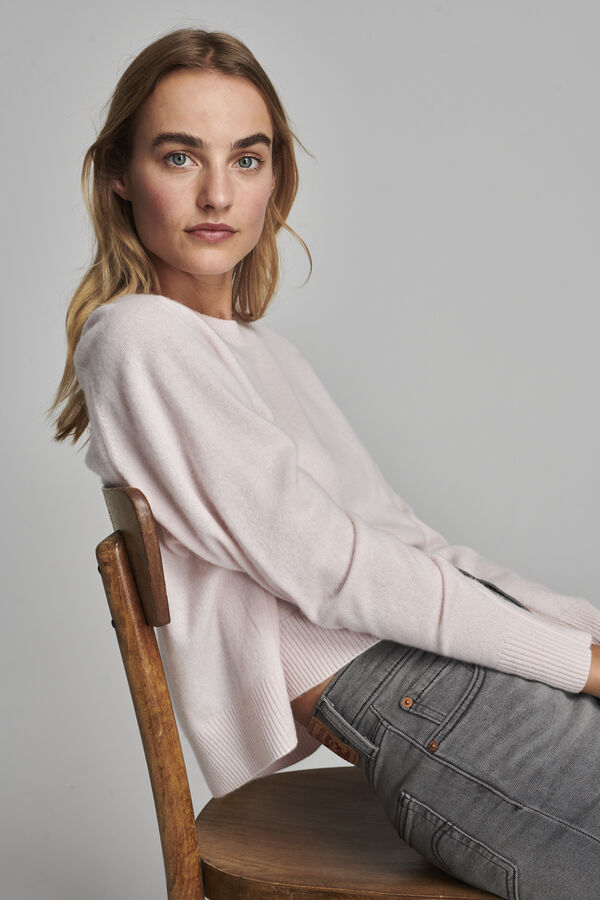 Übergrößer Kaschmirpullover mit Rundhalsausschnitt image number 4