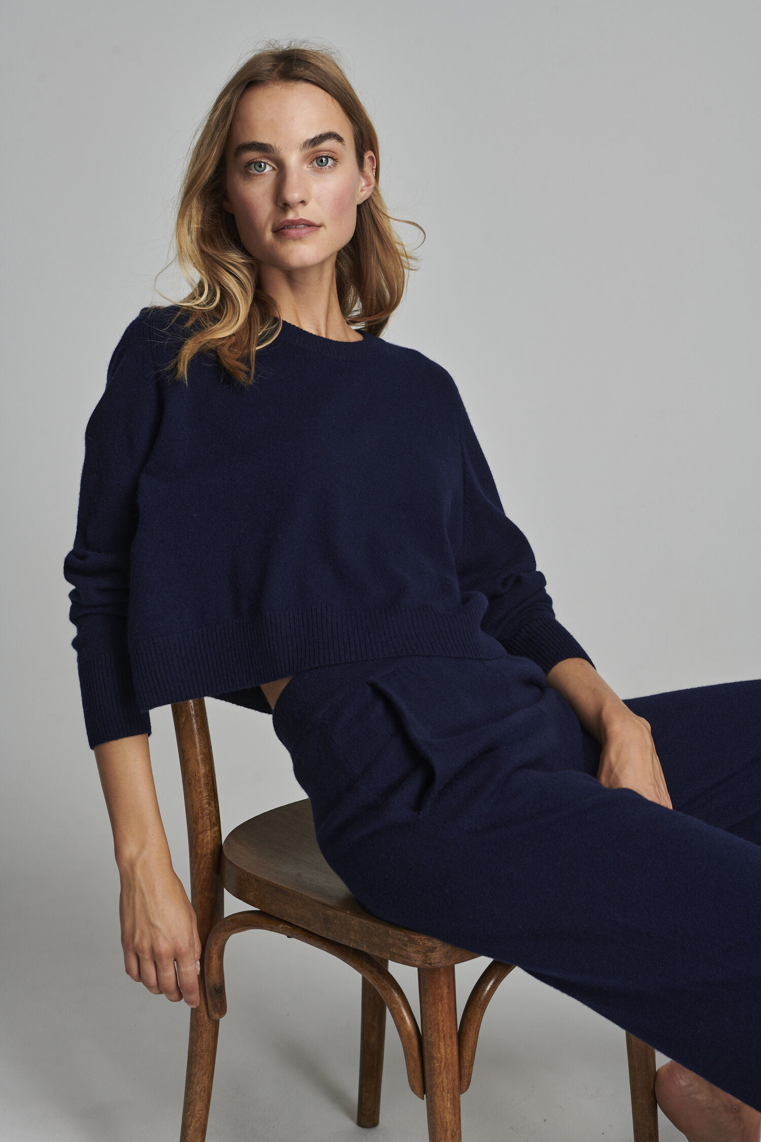 Oversized cashmere trui met ronde hals