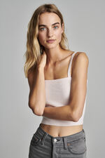Fine knit cropped cashmere top image number 7