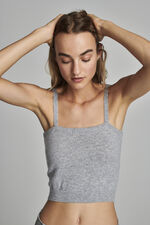 Fine knit cropped cashmere top image number 1
