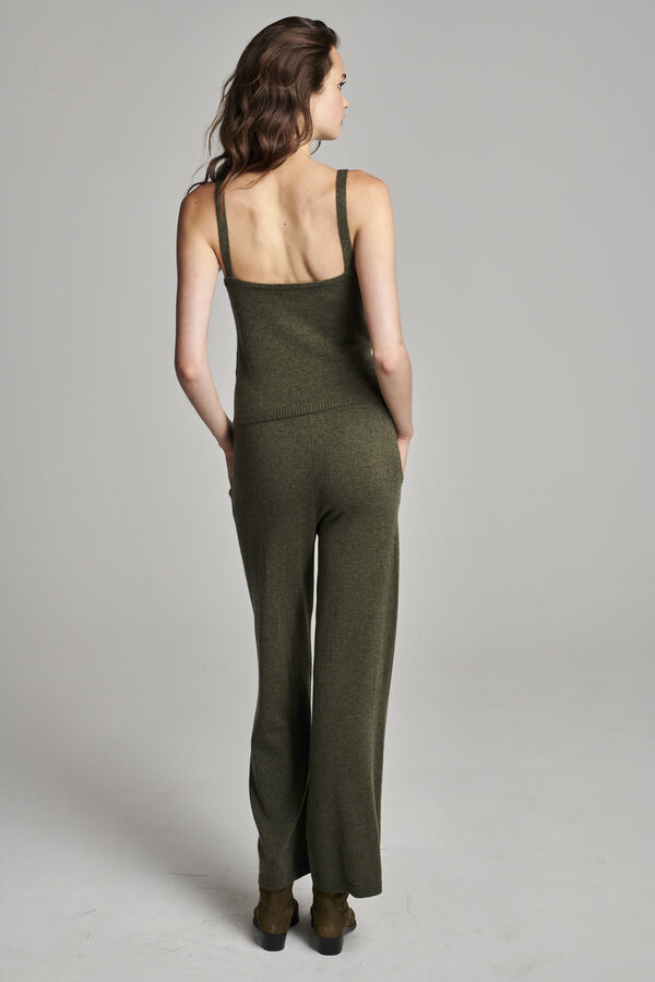 Gebreide top met diepe V-hals van biologisch cashmere image number 4