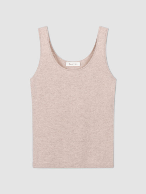 Gebreide cashmere top met ronde hals