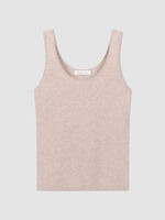 Organic cashmere round neck top image number 1