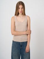 Organic cashmere round neck top image number 2
