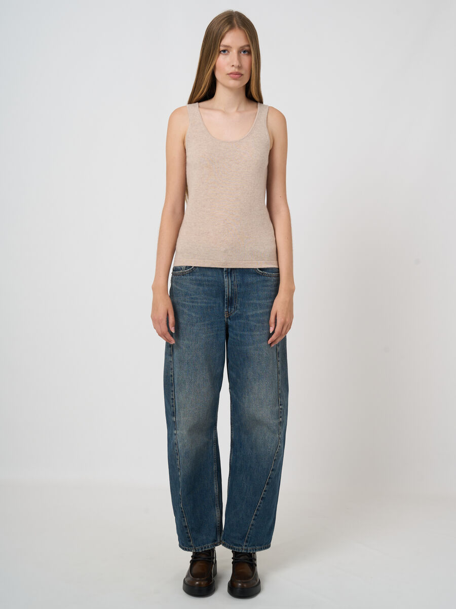 Organic cashmere round neck top image number 4