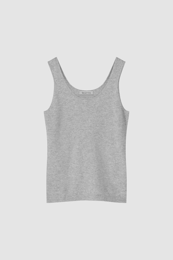 Organic cashmere round neck top image number 7