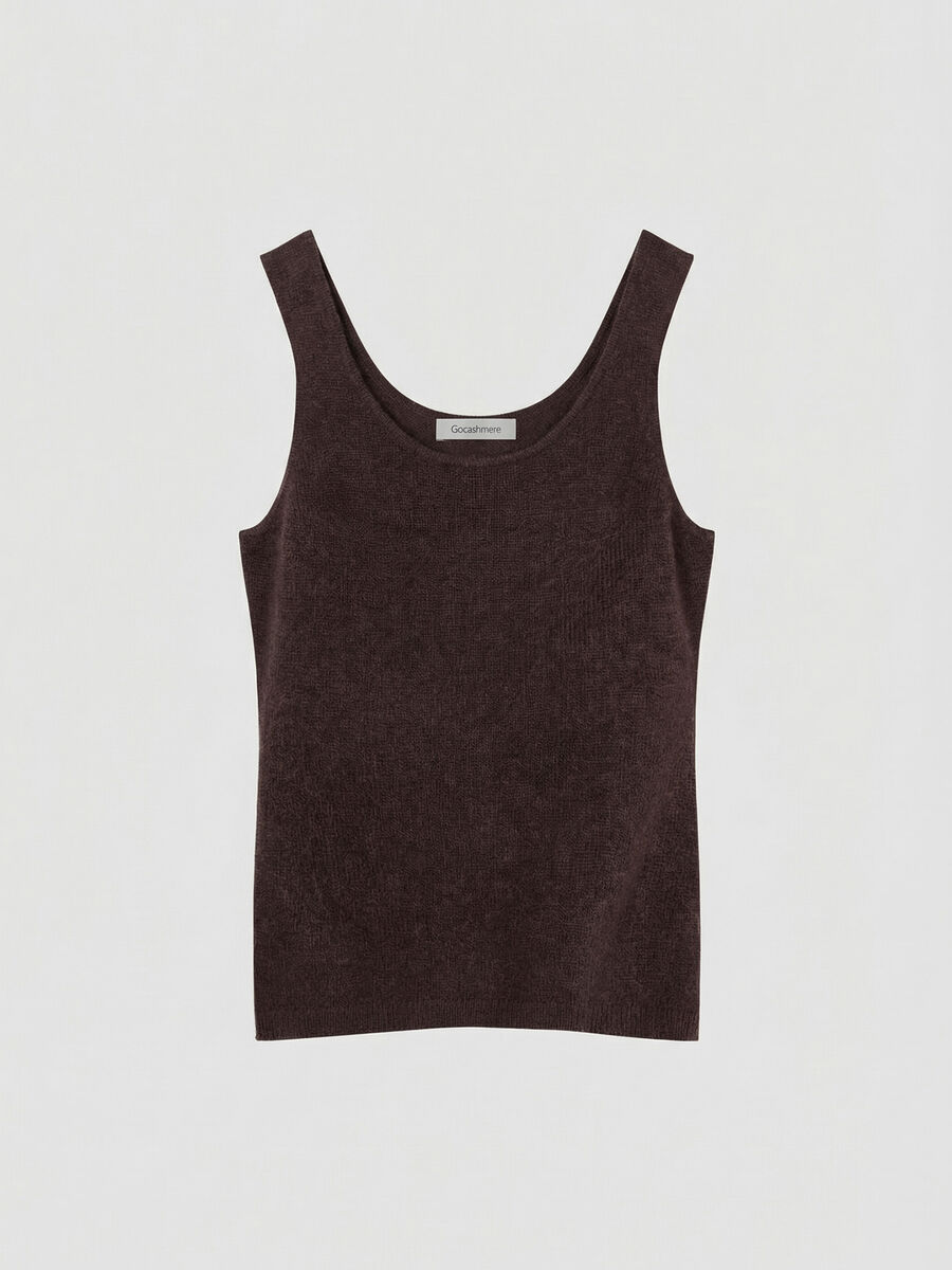Organic cashmere round neck top image number 1
