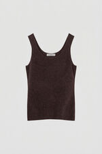Gebreide cashmere top met ronde hals image number 1