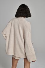 Open cashmere vest met wijde mouwen en zakken image number 4