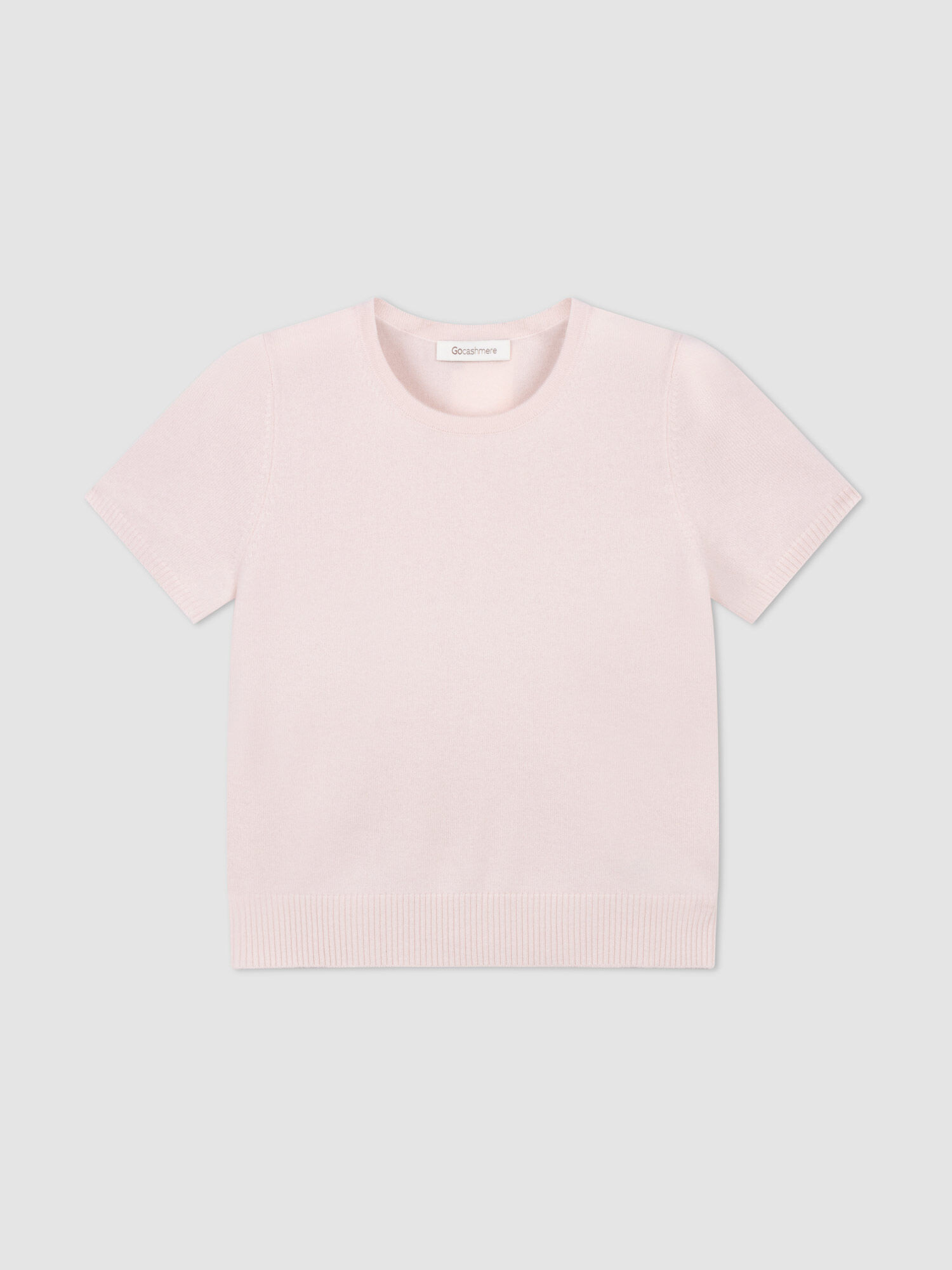 Fijn gebreid biologisch cashmere T-shirt