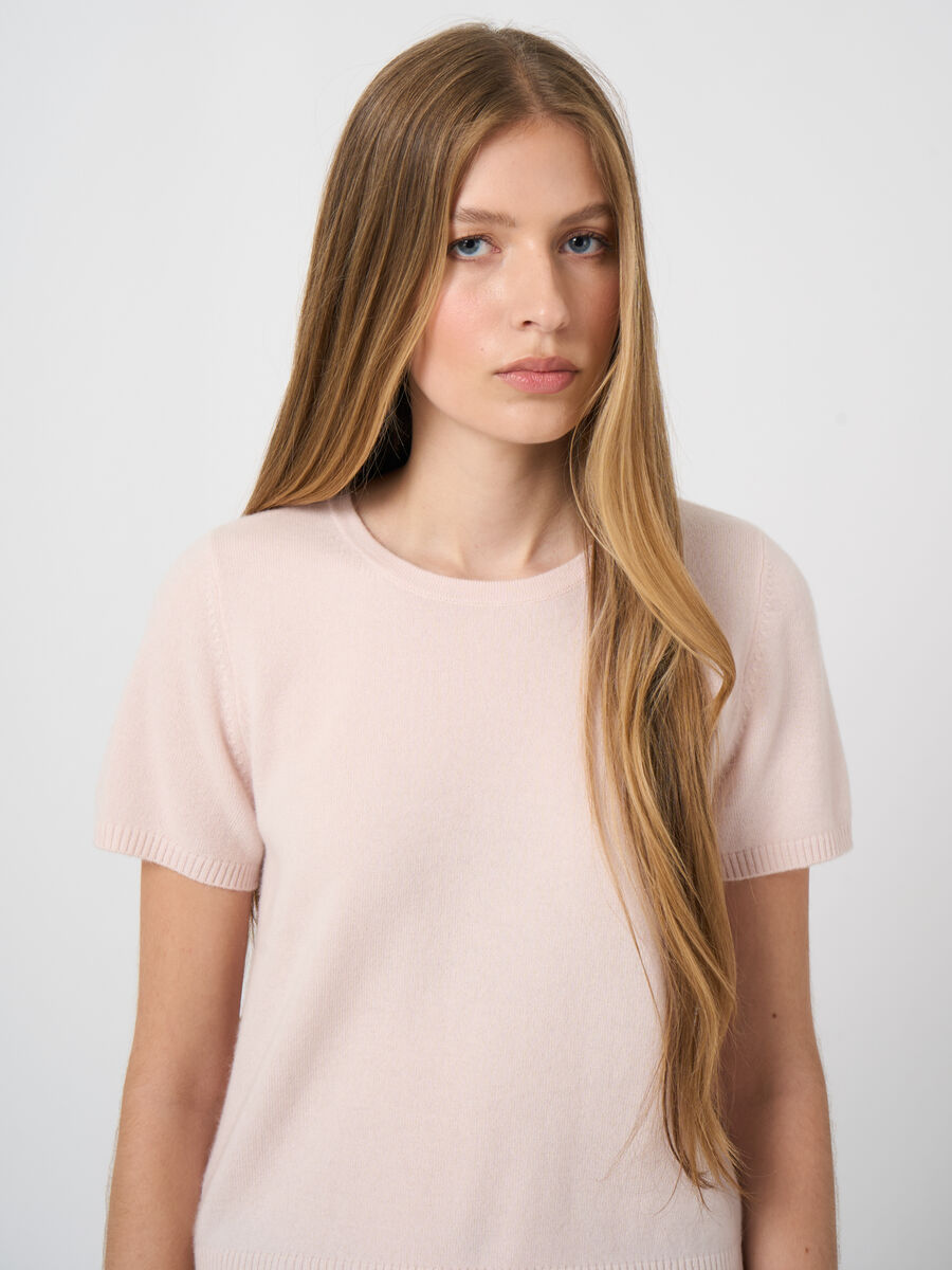 Fijn gebreid biologisch cashmere T-shirt image number 0