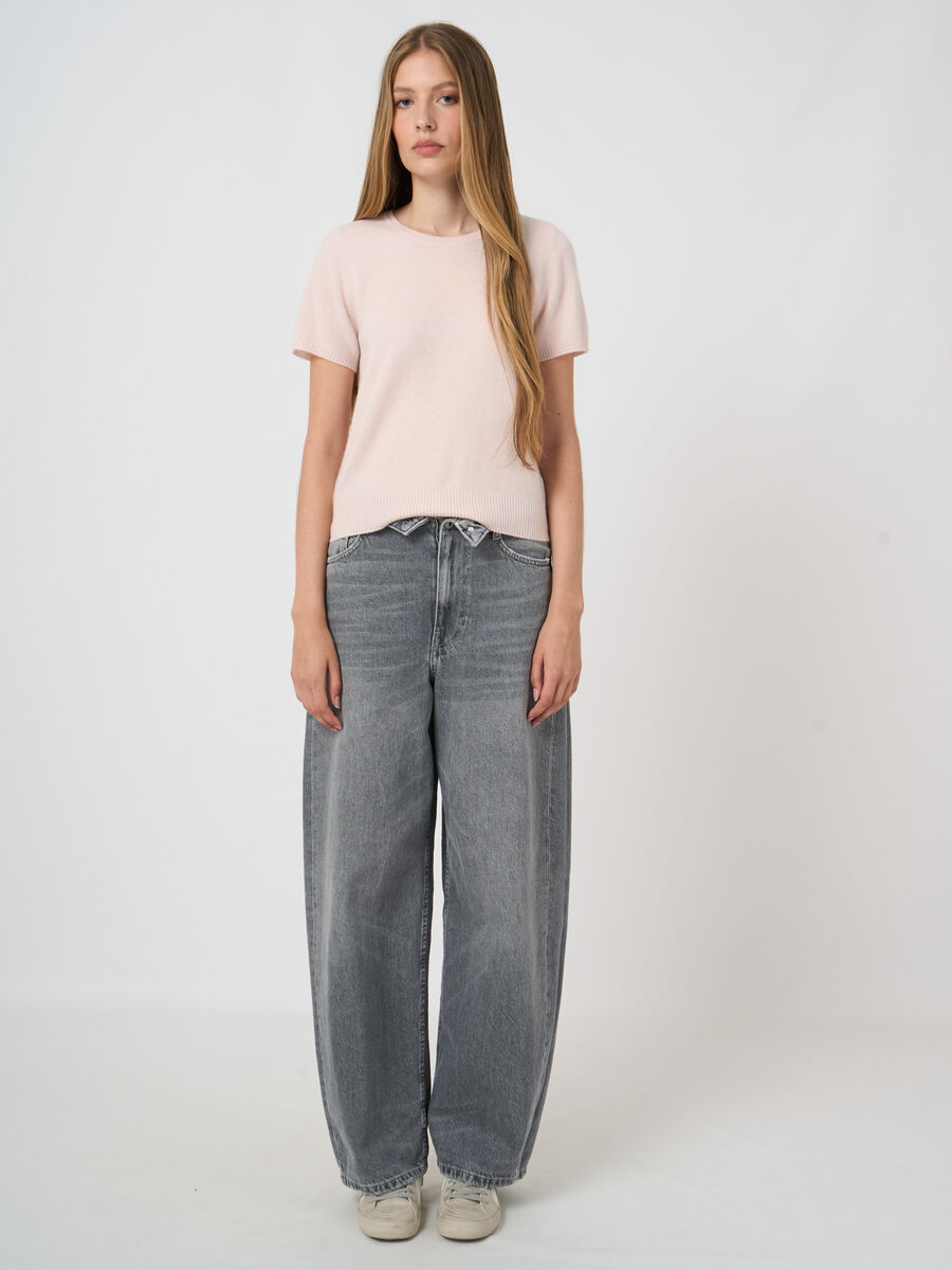Fijn gebreid biologisch cashmere T-shirt image number 3