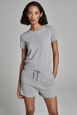 Organic cashmere fine knit T-shirt image number 1