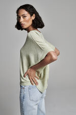 Oversized gebreid cashmere sweater met V-hals image number 2