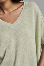Oversized lightweight cashmere knit T-shirt image number 4