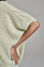 Oversized lightweight cashmere knit T-shirt image number 6