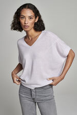 Oversized lightweight cashmere knit T-shirt image number 1