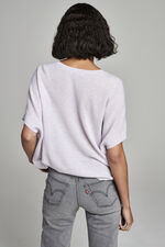 Oversized lightweight cashmere knit T-shirt image number 2